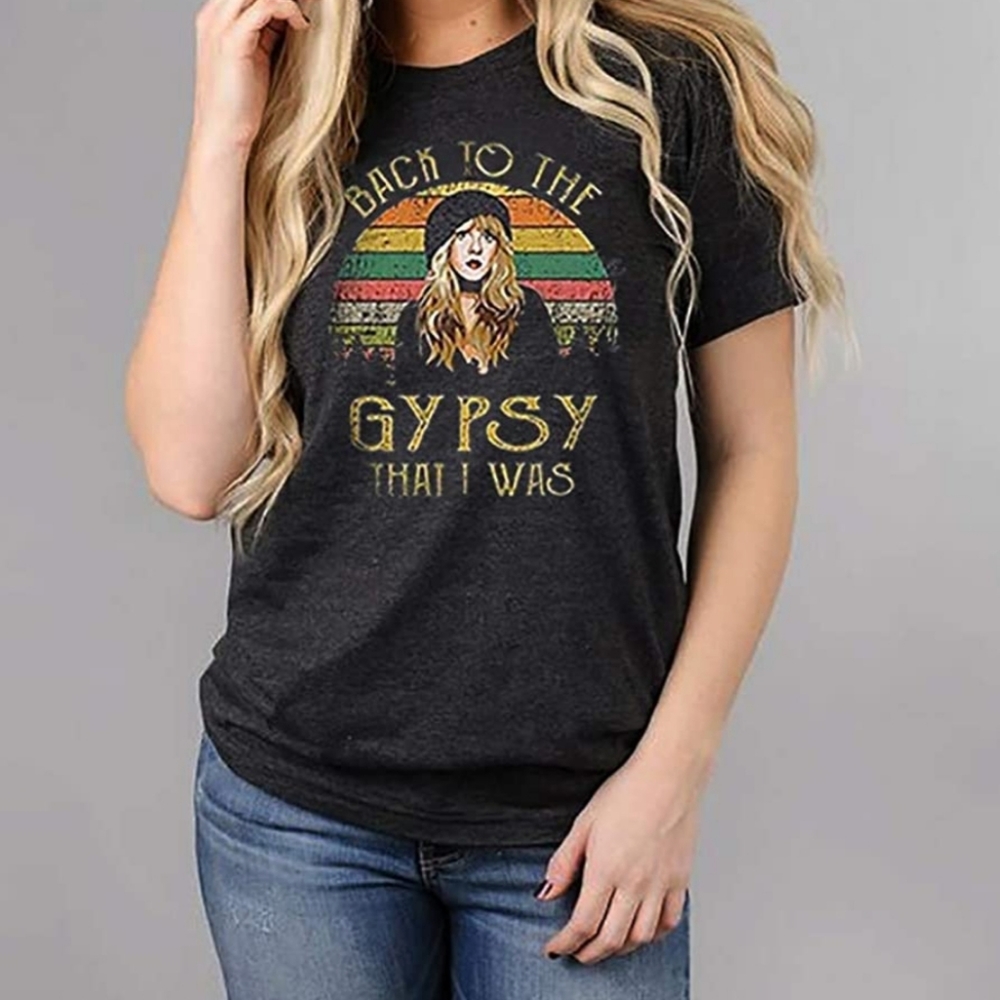 SALE!New Stevie Nicks "Back to the Gypsy That I Was" Graphic T-Shirt Top - Picture 4 of 12